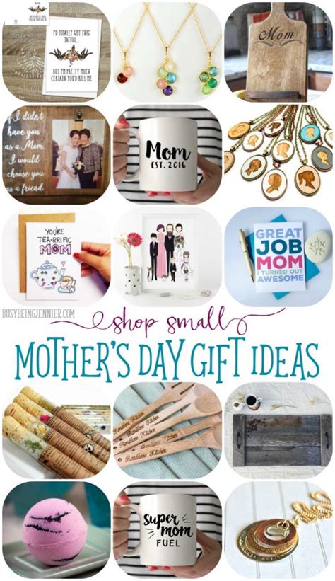If you have the big gifts covered, you might want to spend these final few days pulling together some trinkets and fun stocking stuffers to supplement the main event. Mother's Day Gift Ideas! {Shop Small} - Busy Being Jennifer