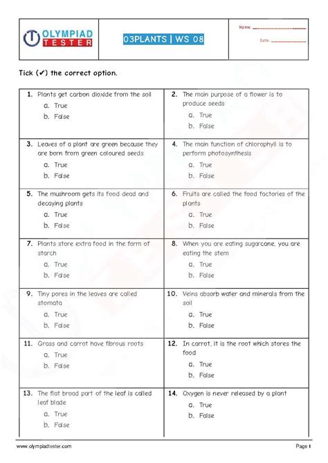 , additional exercises with solutions/ ncert. NSO Class 3 Sample paper on plants - Worksheet 8 | Mental ...
