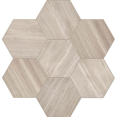 With a firm grasp on antique style, the vintage hex™ collection captivates in a hexagon mosaic. Daltile Limestone Hexagon Chenille White