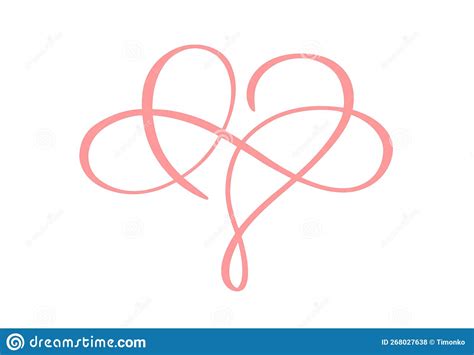 Pink Vector Calligraphy Heart And Forever Sign Love Infinity Valentine