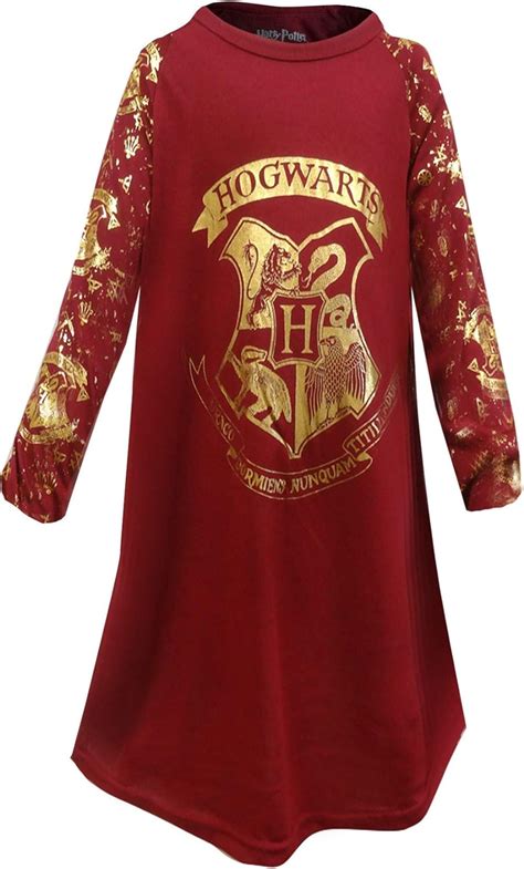 Harry Potter Girls Big Hogwarts Crest Raglan Nightgown