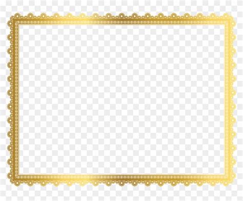 Gold Certificate Border Transparent Art