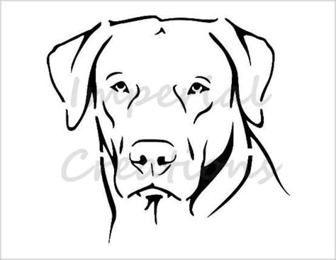 Labrador Dog Breed Face Retriever 85 X 11 Stencil Etsy
