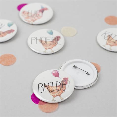 Party Hens Fun Personalised Hen Do Badges By Oh Squirrel