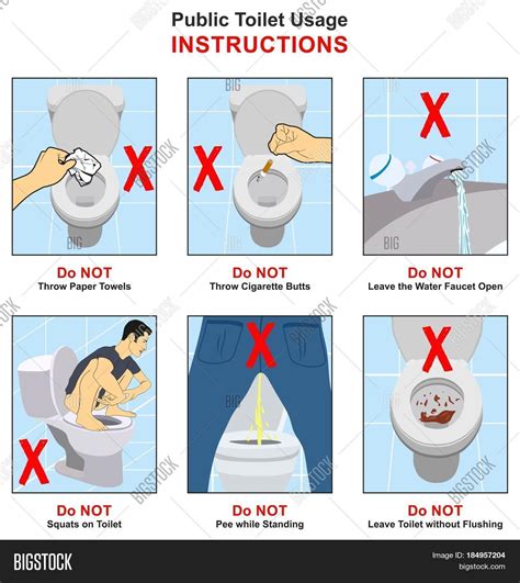Public Toilet Usage Instructions Image And Photo Bigstock