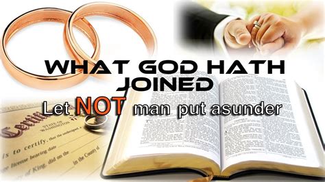 What Therefore God Hath Joined Together Let Not Man Put Asunder Youtube