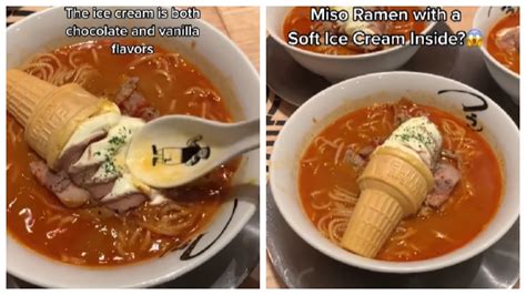 This Japanese Cafe Serves Ramen With Ice Cream Viral Video Divides