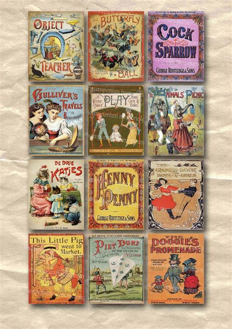 Childrens Story Book Covers Old Vintage Kids By Memoriesemporium