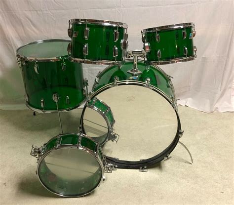 Rare Green Ludwig Vistalite 5 Piece Drum Set Ludwig Drums Drum Set