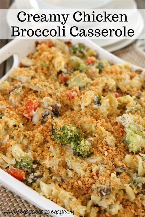 Crisp bacon and crunchy almonds top it off and make it paleo! Creamy Chicken Broccoli Casserole - Easy Peasy Pleasy