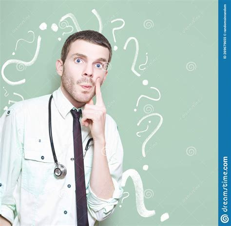 Baffled Medical Professional with Health Question Stock Image - Image