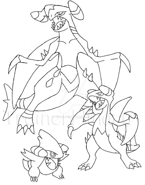 Gible Coloring Page Coloring Pages