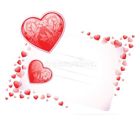 valentines day card with hearts stock vector illustration of blank symbol 22550226