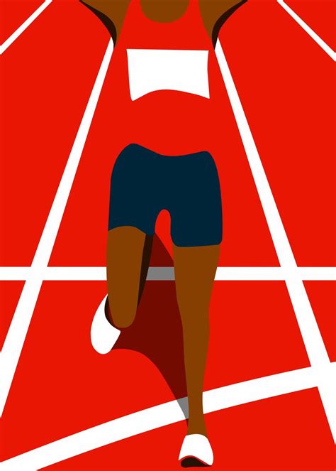 Athlete Run Art Poster By Tarin Muj Displate