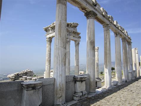 Ruins Of The Ancient City Of Pergamon Near Bergama Turkey Ancient