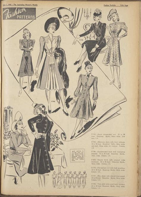 Issue 1 Jun 1940 The Australian Womens Week Forties Fashion