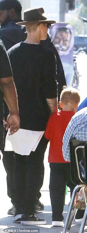 justin bieber takes little brother jaxon shopping on melrose avenue daily mail online