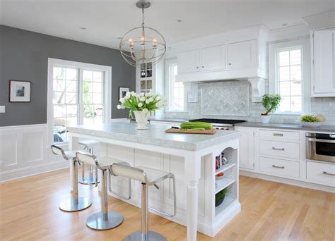See more ideas about kitchen remodel, grey kitchen, grey kitchens. Soothing White and Gray Kitchen Remodel - Traditional ...