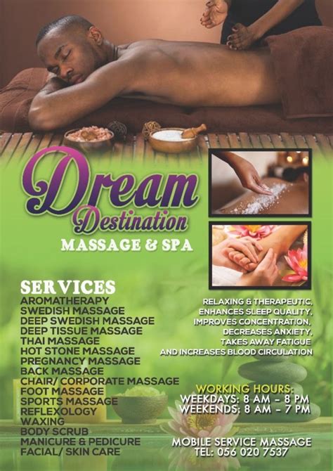 Dream Destination Massage And Spa Accra Ghana Contact Phone Address