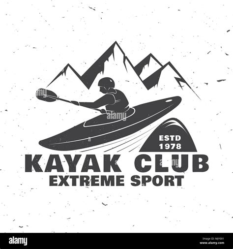 Kayak Club Vector Illustration Concept For Shirt Print Stamp Or Tee