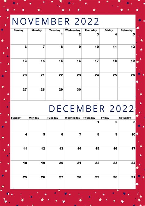 Kalender November Dezember 2022 Januar 2023