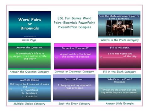 Word Pairs Binomials Powerpoint Presentation Teaching Resources