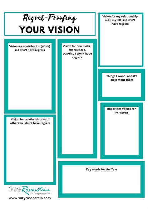 Vision Board Printable Worksheet