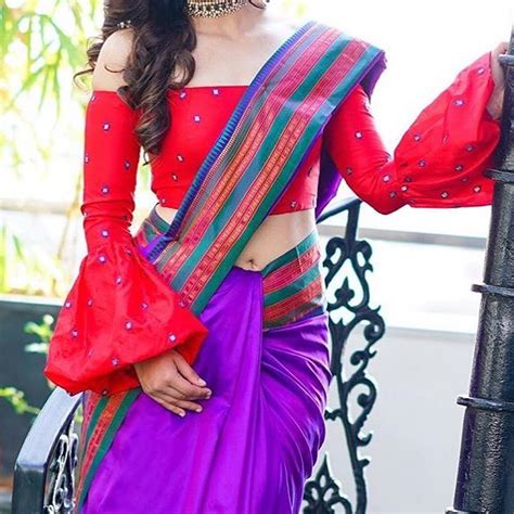 To cover your waist, you must go for a longer blouse that will cover your problem areas. 13 Chic Long Sleeve Saree Blouse Designs/Ideas • Keep Me ...