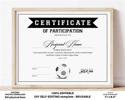 Art And Collectibles Prints Digital Prints Sport Certificate Award