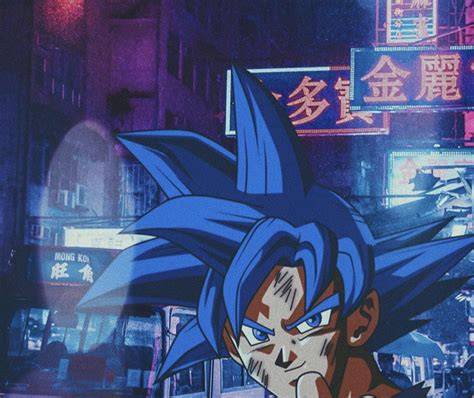 Blue Anime Aesthetic Goku Anime Wallpaper Hd
