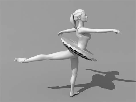 Female Ballet Dancer 3d Model 3ds Max Files Free Download Modeling 33986 On Cadnav
