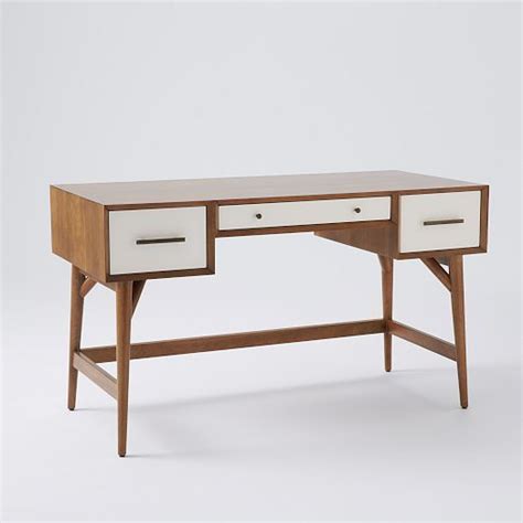 Shop for mid century desks in shop desks by style. Mid-Century Desk - Acorn + White | Modern home office ...