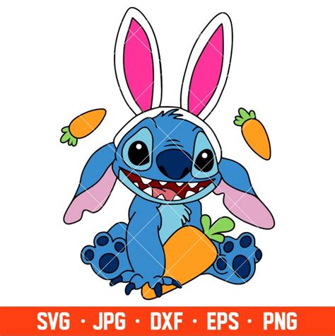 Easter Carrot Stitch Svg Easter Bunny Svg Happy Easter Svg Disney
