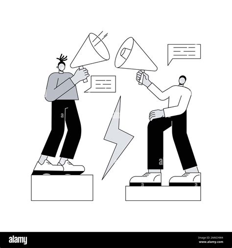 Communication gap abstract concept vector illustration. Information