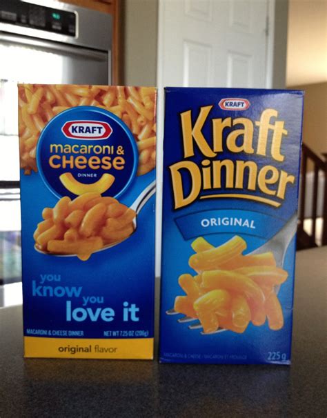 Kraft Dinner Vs Kraft Macaroni And Cheese Canada Vs Usa Kraft Dinner