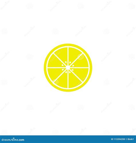 Half Of Lemon Icon Stock Vector Illustration Of Colorful 113394208
