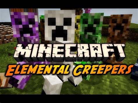 Minecraft Mod Review Elemental Creepers Mod Youtube