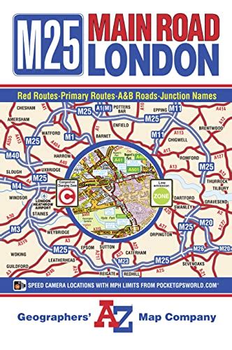 M25 Main Road Map Of London By Geographers A Z Map Company Used