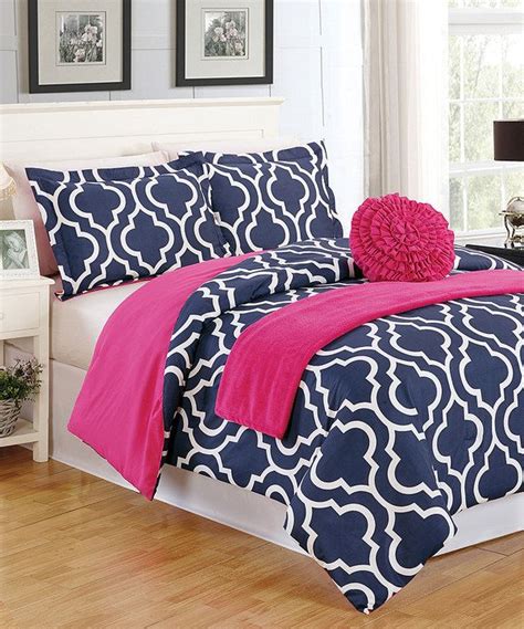 10 Navy And Pink Bedding