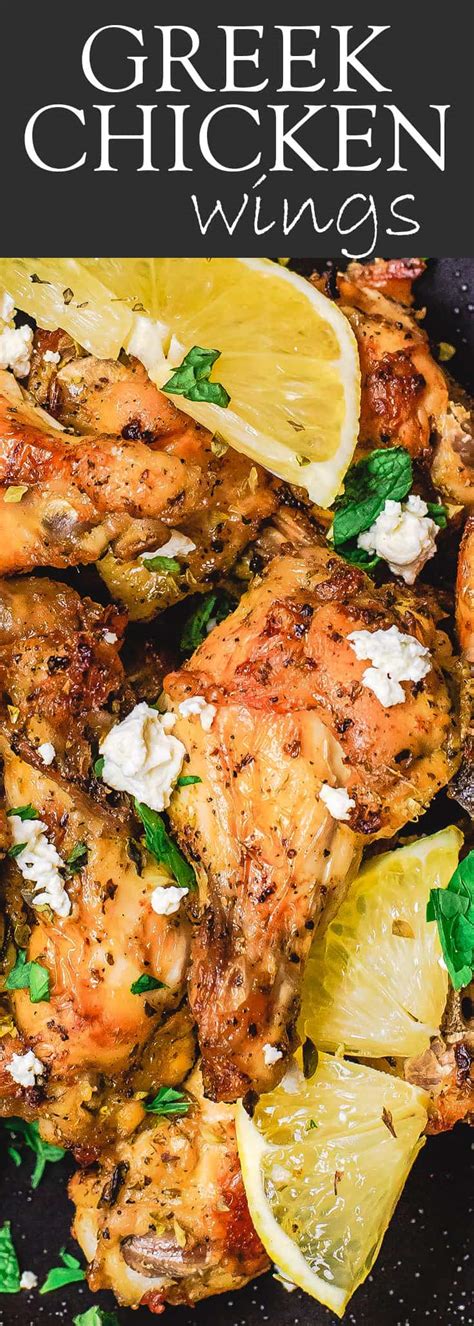 Greek Baked Chicken Wings Recipe With Tzatziki Sauce The