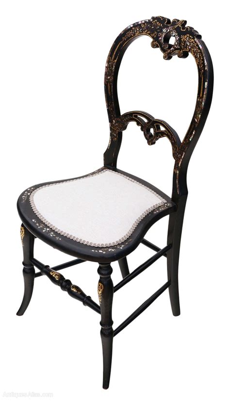 victorian mother  pearl inlaid bedroom chair antiques atlas