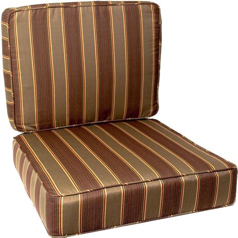 An Outdoor Chair Cushion With Stripes On It