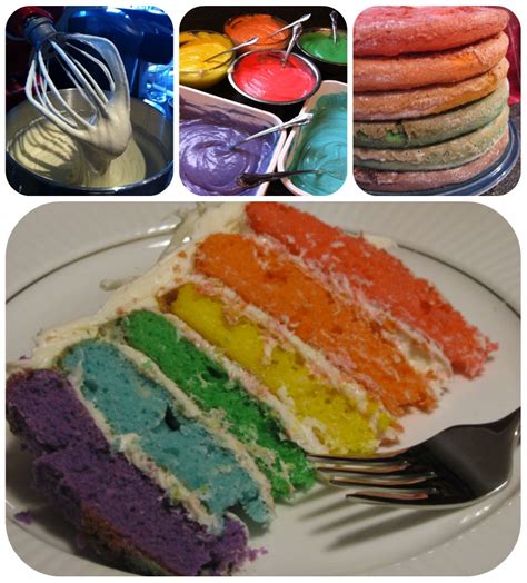 Tutorial How To Make A Rainbow Cake Frugal Upstate