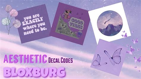 Aesthetic Purple Decals For Bloxburg Roblox Pls Check Dscptn For Correct Codes Youtube