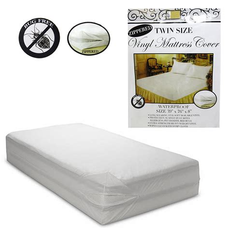 The mattress cover features sureseal in addition, saferest mattress covers have been lab tested and certified bed bug proof by snell scientific. 6 Pc Twin Vinyl Zippered Mattress Cover Waterproof Bed-Bug ...