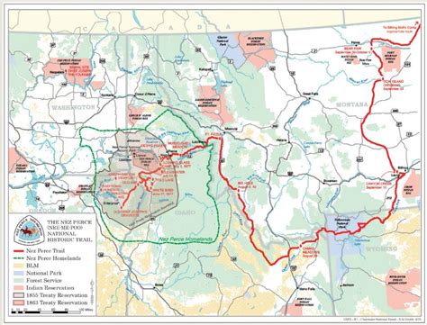 Nez Perce Trail Yellowstone Maps