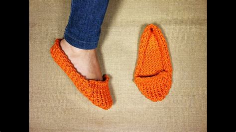 How To Loom Knit Slippers Diy Tutorial Youtube