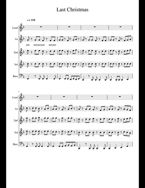 Last christmas is a song sung by the pop duo wham! Last Christmas +3 sheet music for Piano download free in PDF or MIDI