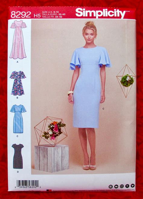 Simplicity Sewing Pattern Special Occasion Dress Evening Etsy