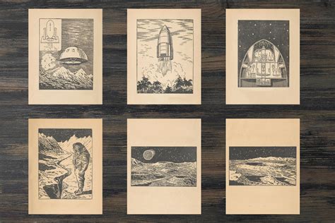 Vintage Astronomy Illustrations By North Sea Studio Thehungryjpeg